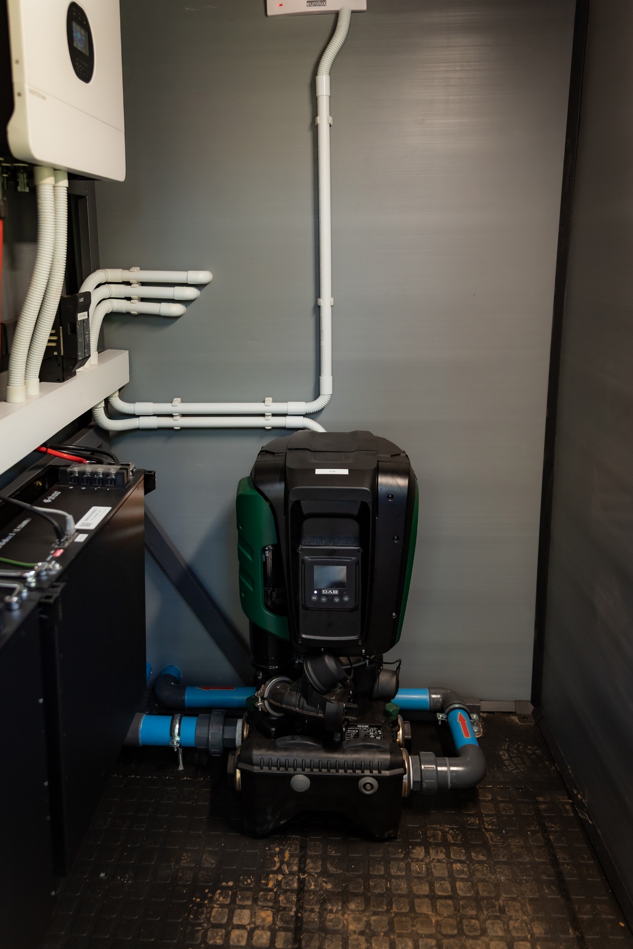 Booster pump inverter room