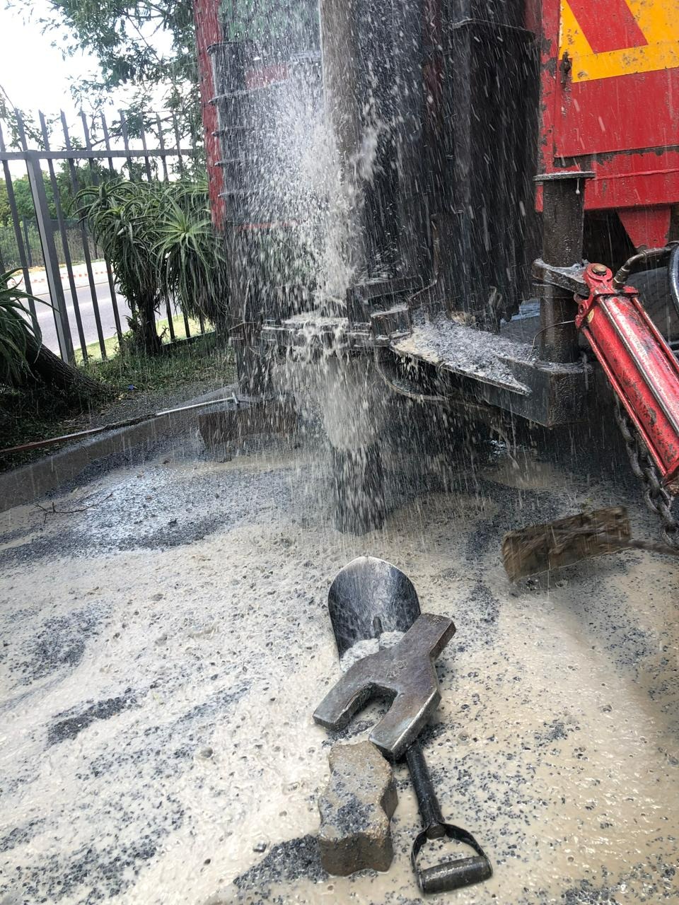 Borehole drilling action