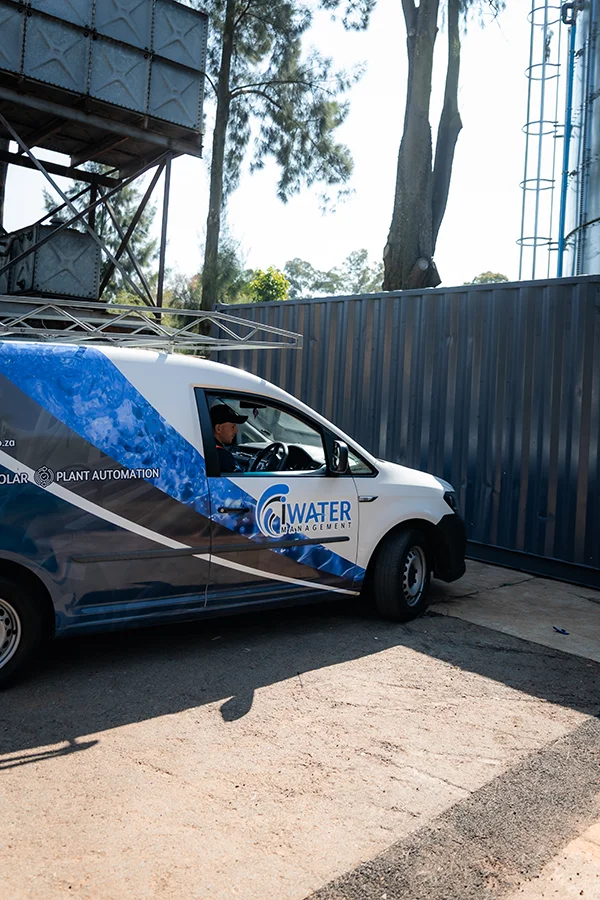 Branded van side