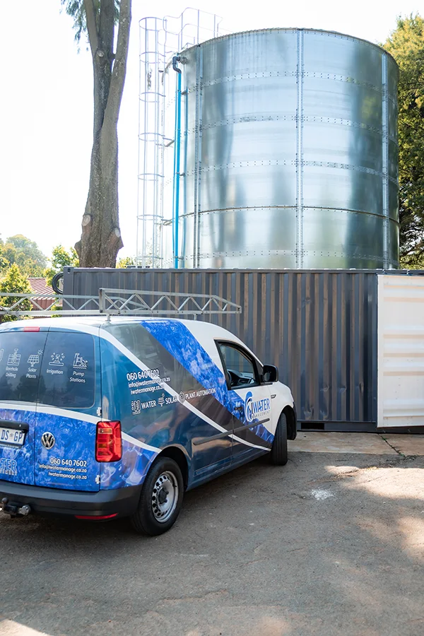 Branded van with tank